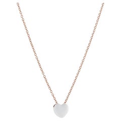 Lucedeimieiocchi white heart silver gold plated necklace NWOT
