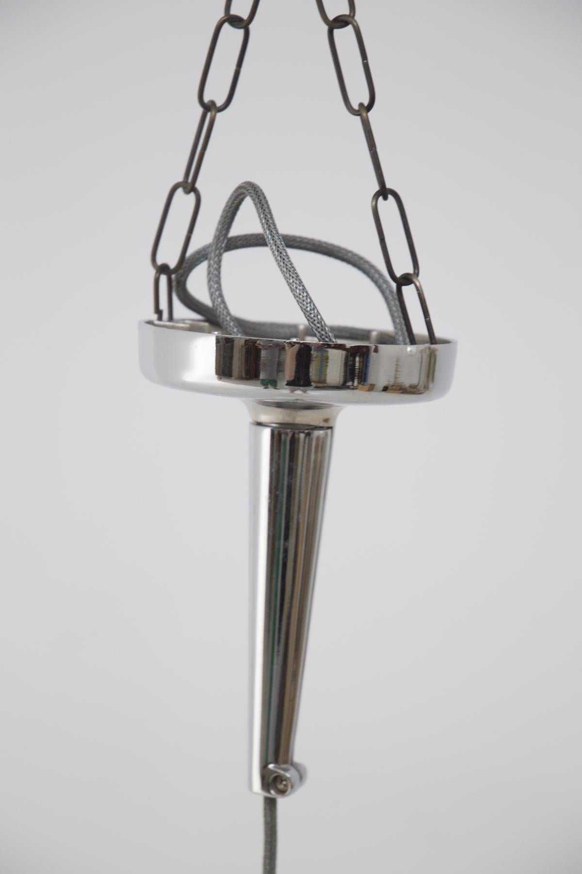 Luceplan Adjustable Opaline Glass Chandelier For Sale 1