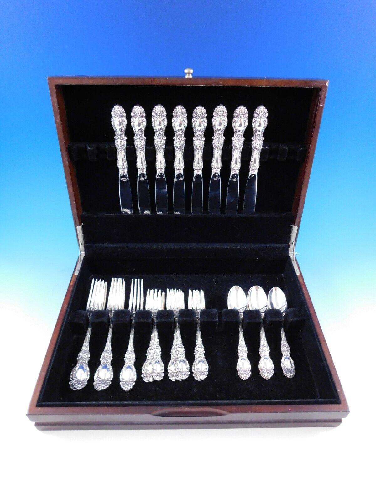 Lucerne by Wallace Sterling Silver Flatware Set 8 Service 32 pieces For Sale 1