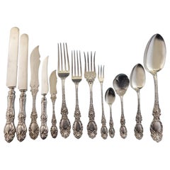 Lucerne by Wallace Sterling Silver Flatware Set of Service Fitted Box 205 Pieces