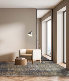 LUCERNE Hand Tufted Contemporary Silk Rug - Gold, Mauve & Beige Colours by Hands