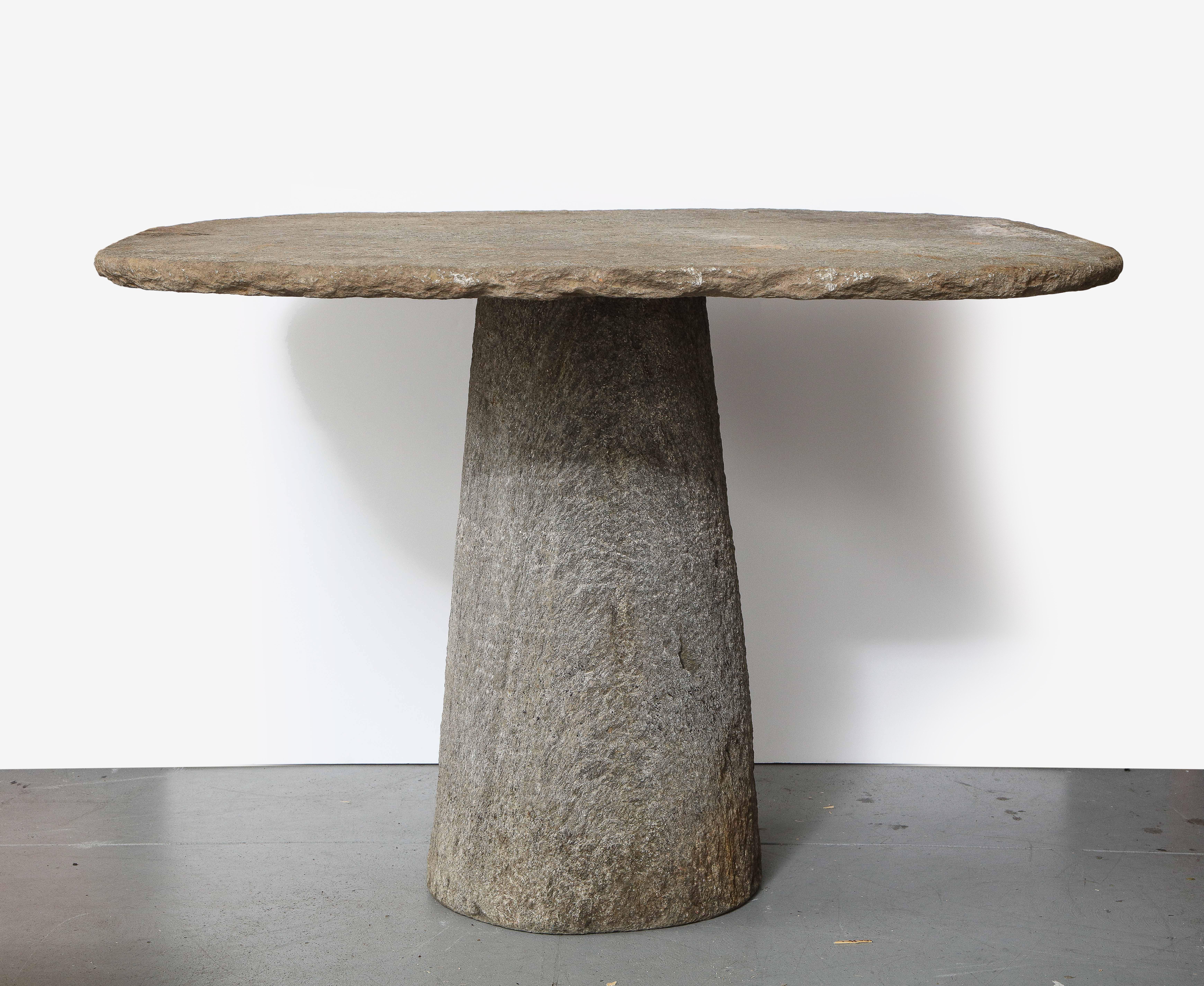 Lucerne Hard Stone Pedestal Table, Piedmont, Northern Italy 4
