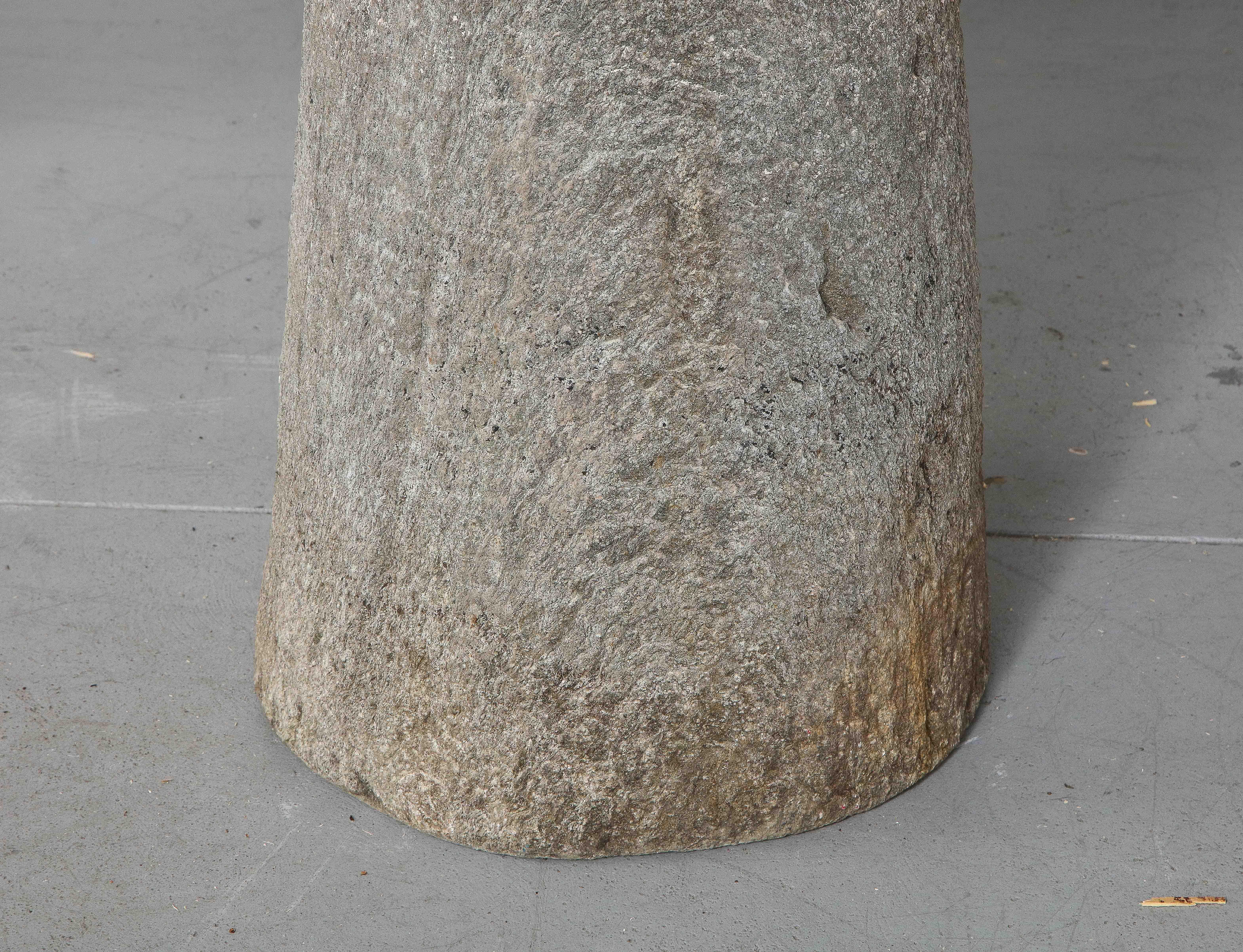 Lucerne Hard Stone Pedestal Table, Piedmont, Northern Italy 8
