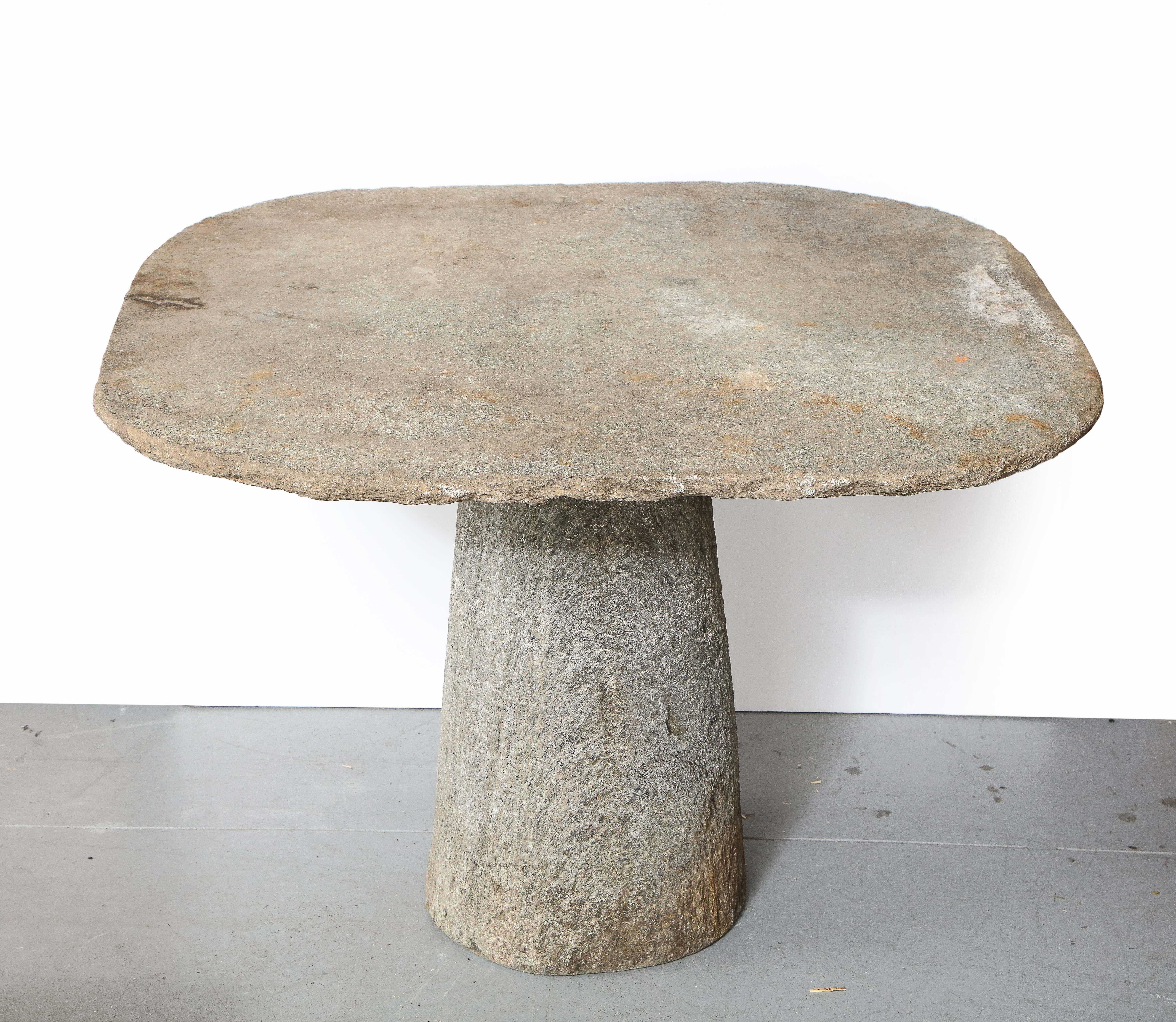 Italian Lucerne Hard Stone Pedestal Table, Piedmont, Northern Italy