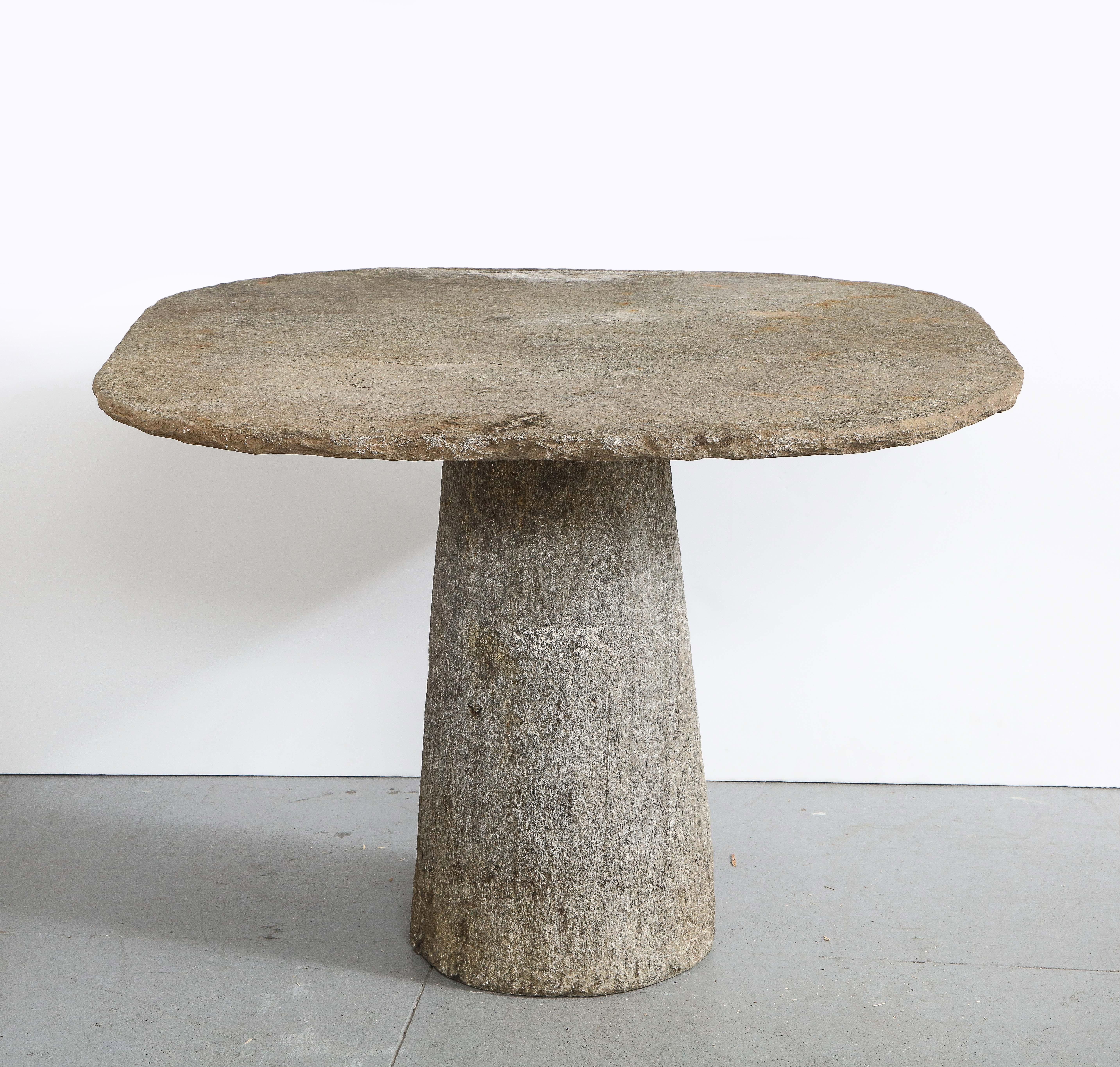 Mid-20th Century Lucerne Hard Stone Pedestal Table, Piedmont, Northern Italy