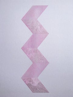 Knife Drawing X - Beautiful Textured Abstract Painting w/ Stunning Detail (Pink