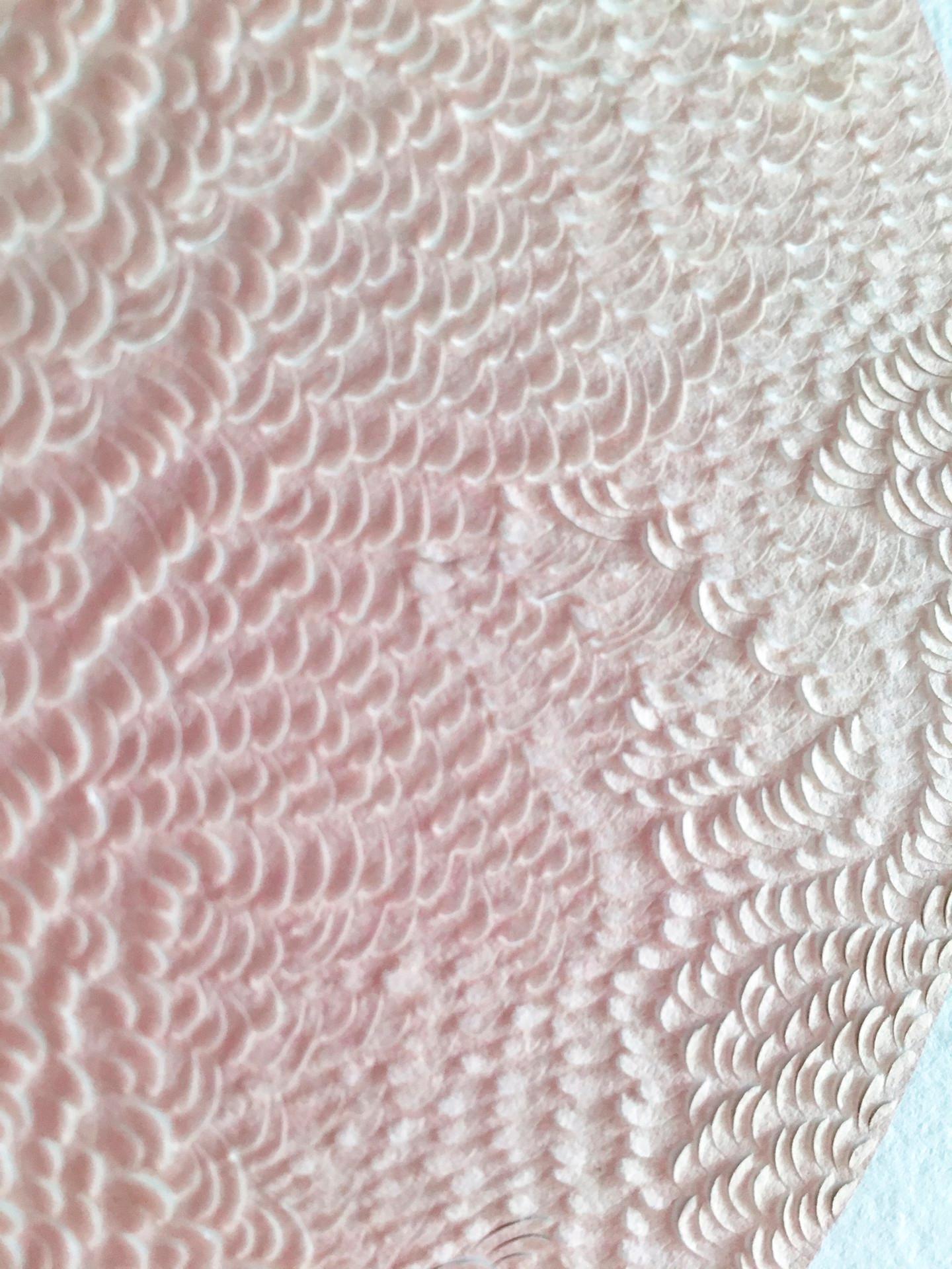 Messerzeichnung XXV - Manipuliertes strukturiertes Papier mit atemberaubenden Details (Rosa) (Zeitgenössisch), Art, von Lucha Rodriguez