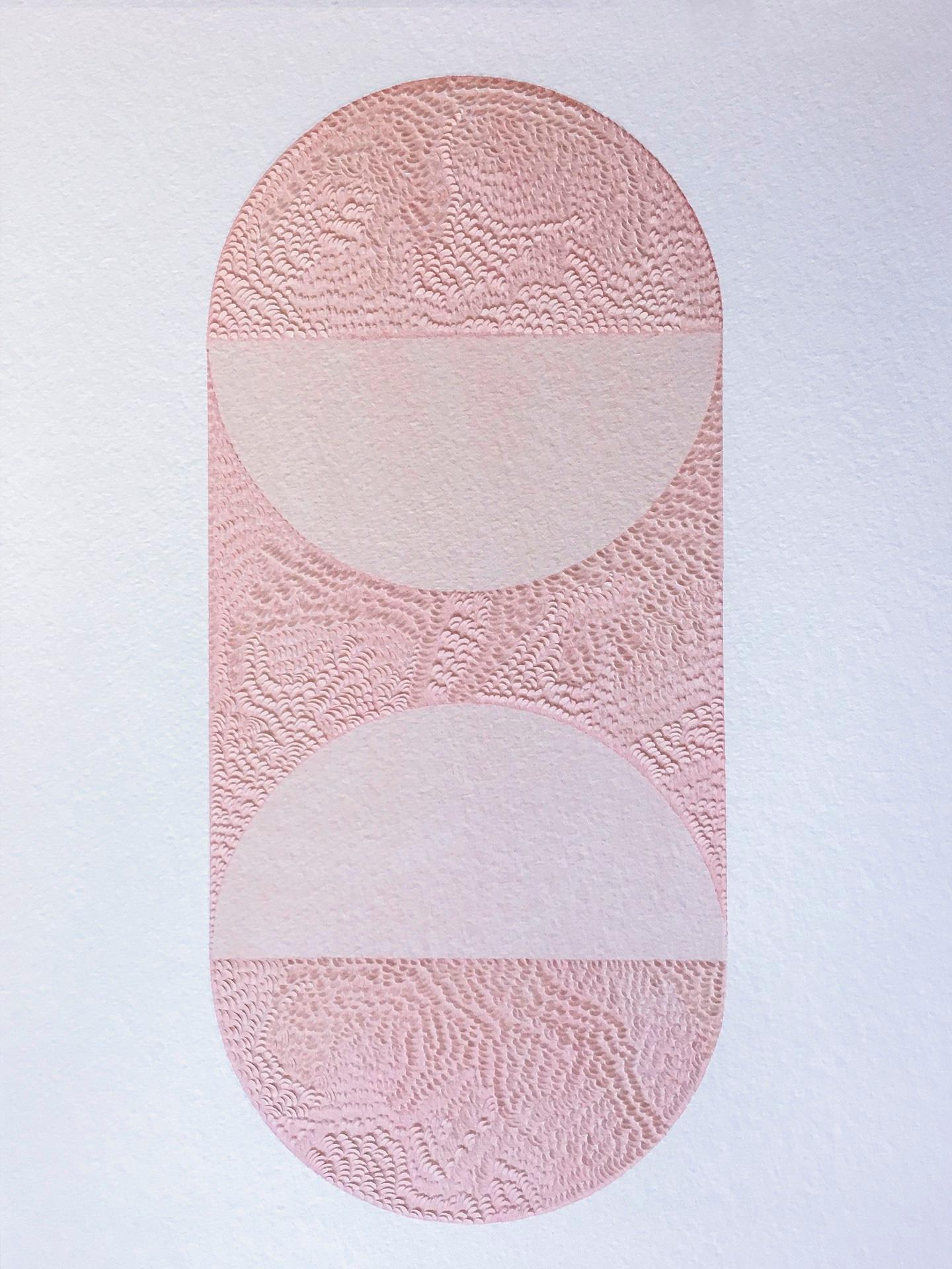 Knife Drawing XXIV - Manipulated Textured Paper with Stunning Detail (Pink)