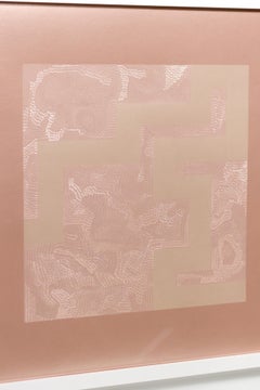 "Buscando un Tesoro I, Messerzeichnung", handgeschnittener Giclée-Druck, Metallpapier