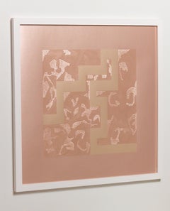 "Buscando un Tesoro IV, Knife Drawing", hand cut giclée print, metallic paper