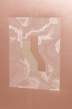 "Orientarse o Perderse III, Knife Drawing", hand cut  giclée, metallic paper