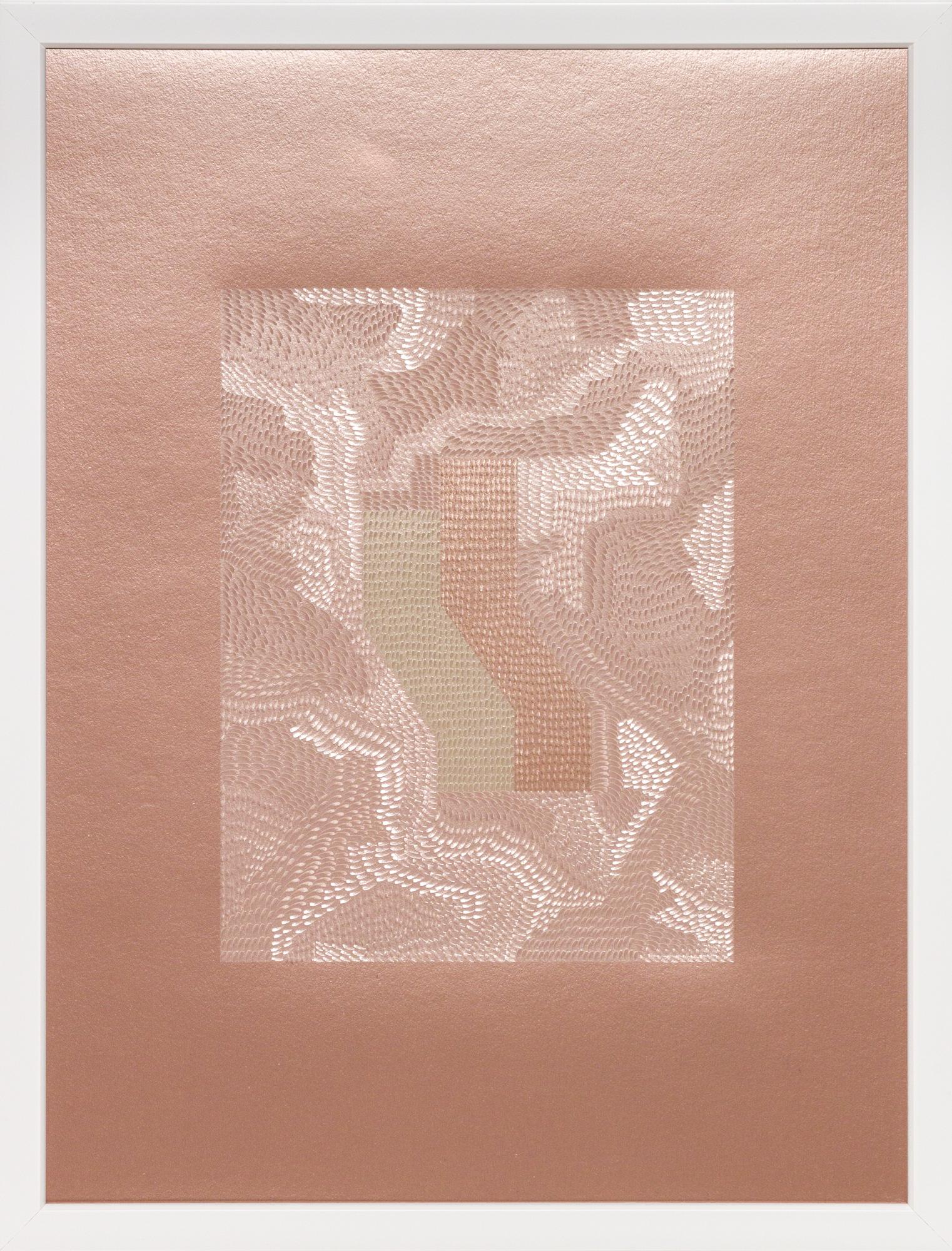 "Orientarse o Perderse III, Knife Drawing", hand cut  giclée, metallic paper - Mixed Media Art by   Lucha Rodríguez