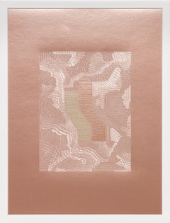 "Orientarse o Perderse III, Knife Drawing", hand cut  giclée, metallic paper