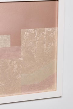 "Por Ahí Voy I, Knife Drawing", hand scored giclée print, metallic paper