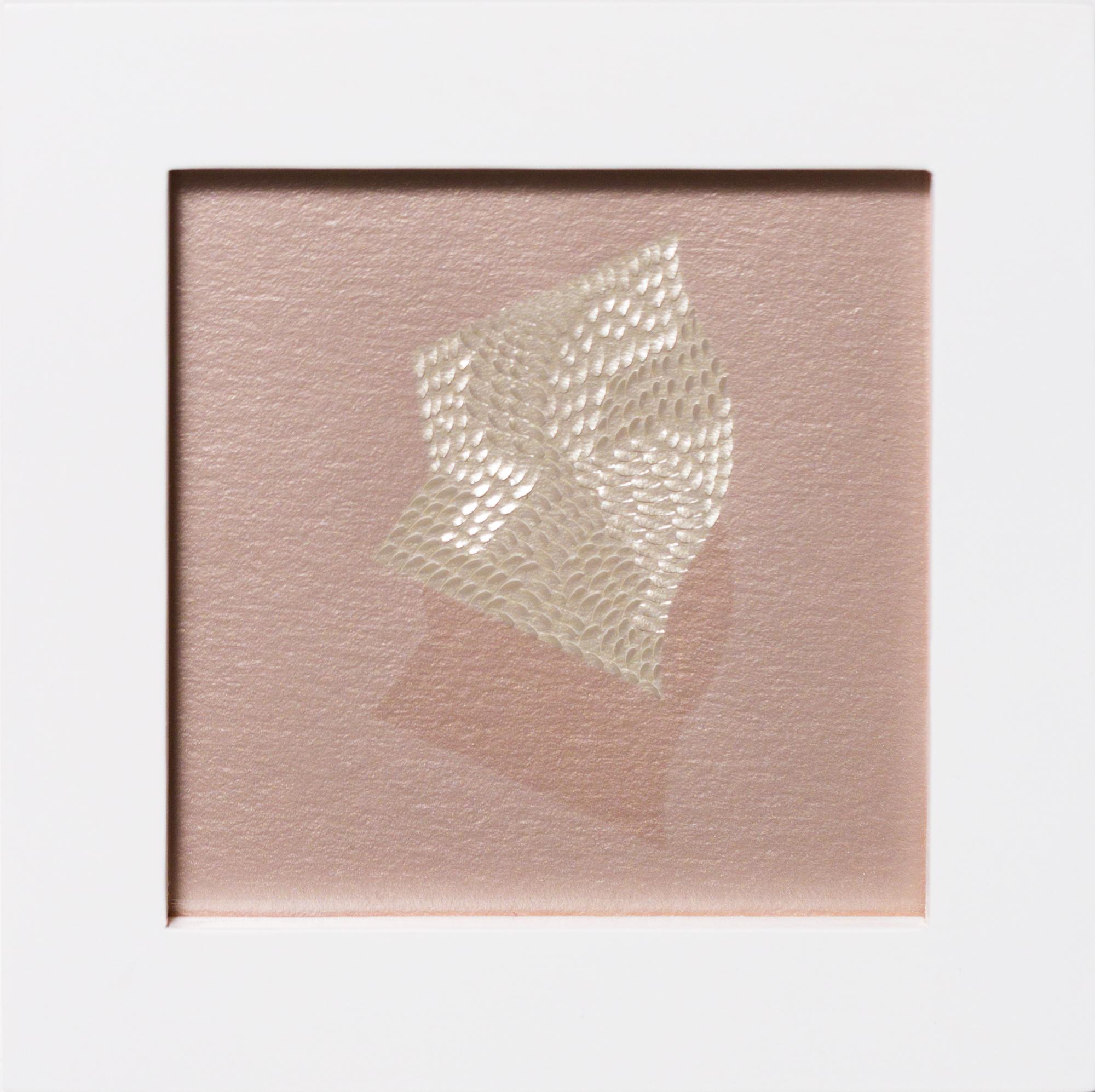   Lucha Rodríguez Abstract Print - "Espectáculo de Proximidad II, Knife Drawing", hand-scored paper
