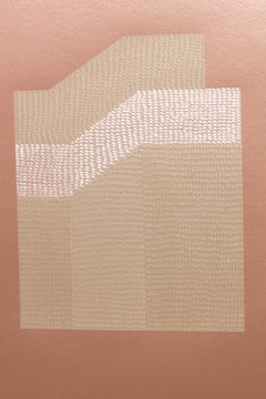 "Orientarse o Perderse I, Knife Drawing", hand scored giclée, metallic paper