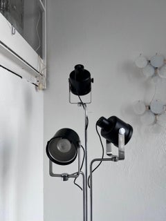 Luci Milano P433 Floor Lamp in Metal, Three Lights, Adjustable, Mid-Century