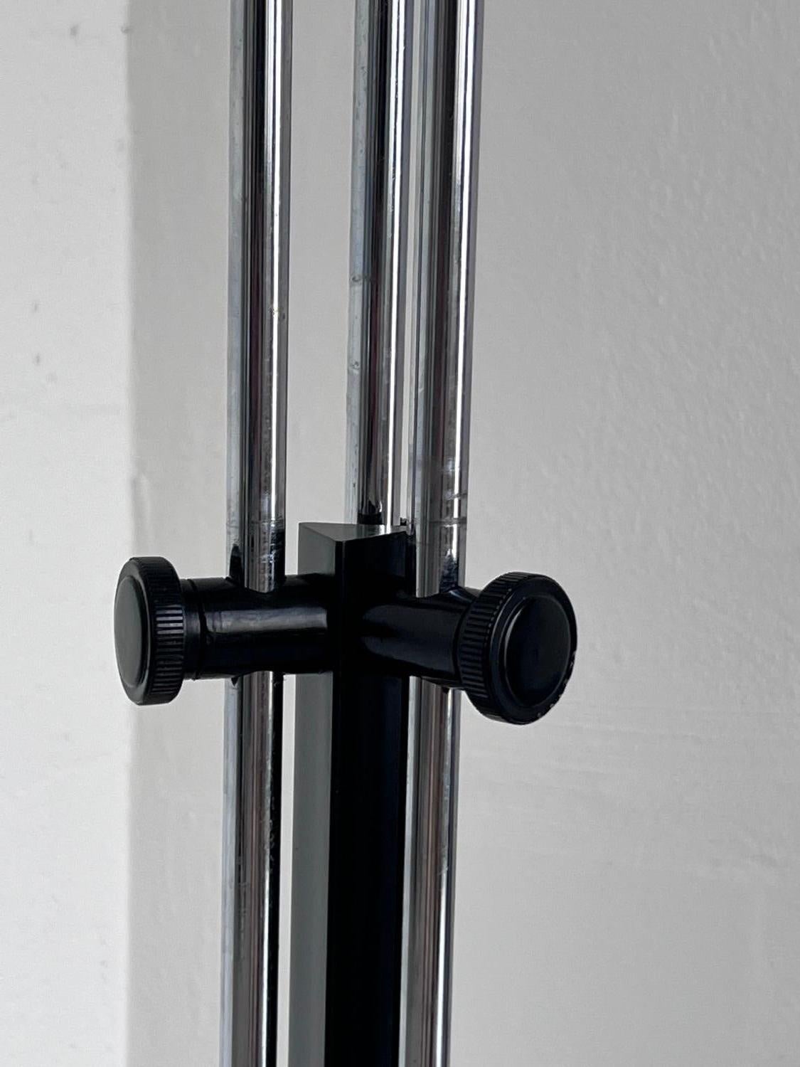 Late 20th Century Luci Milano P433 Floor Lamp in Metal, Three Lights, Adjustable, Mid-Century