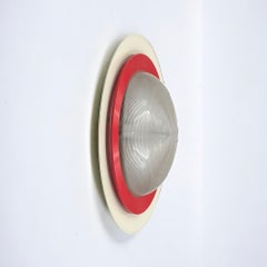 Luci Milano ‘Sat 50’ Flush Mount Lamp - Futuristic Design New Old Stock 80s
