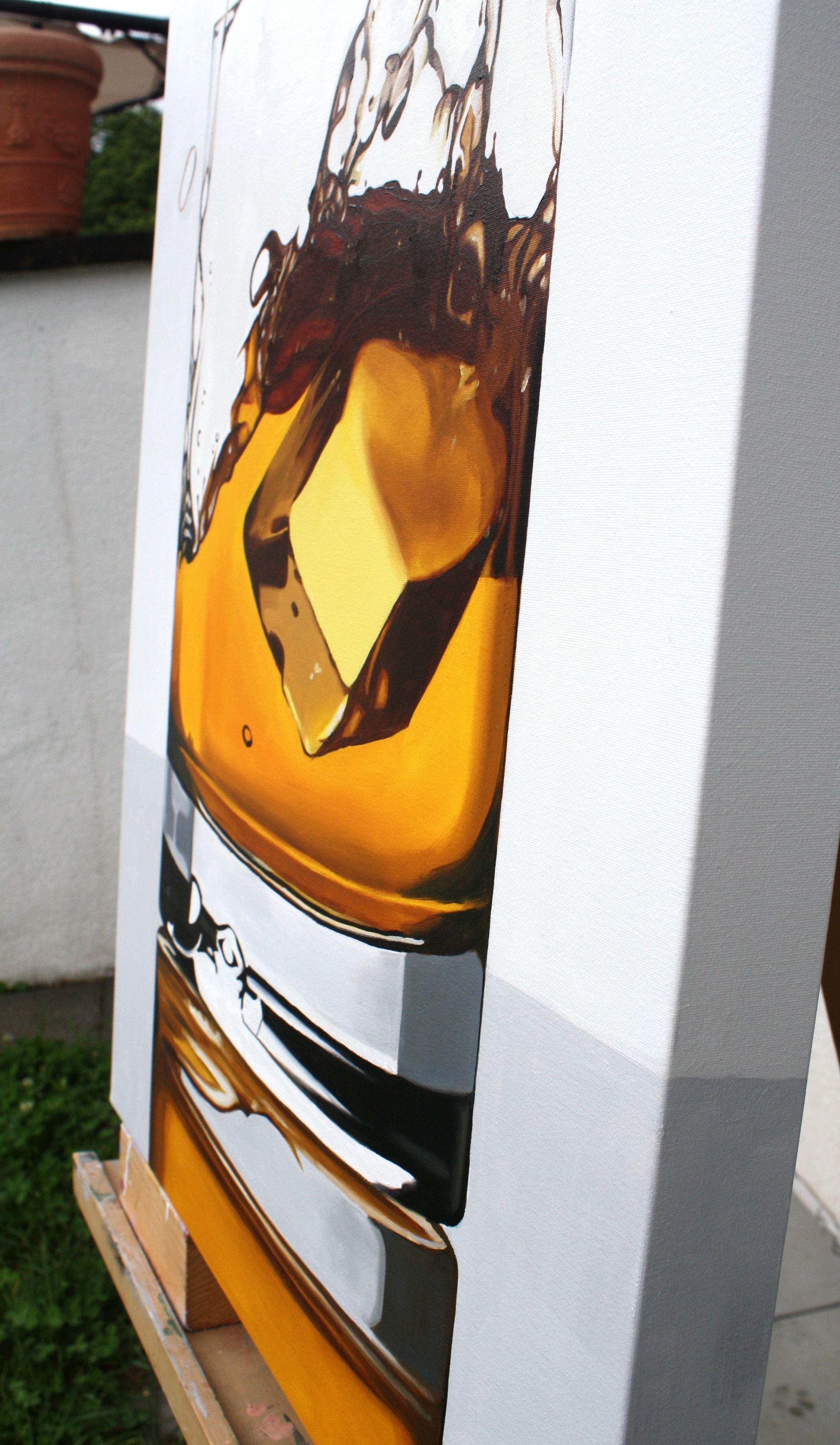 DETAILS: Öl auf Leinwand, Größe 20X40X1.5 inches - 50X100X4 cm - Die Seiten sind passend zum Gemälde bemalt  UNTERSTÜTZUNG: Galerie-Leinwand, seitlich umwickelt und auf der Rückseite geheftet  UNTERSCHRIFT: an der Seite des Bildes  EINZIGARTIGES