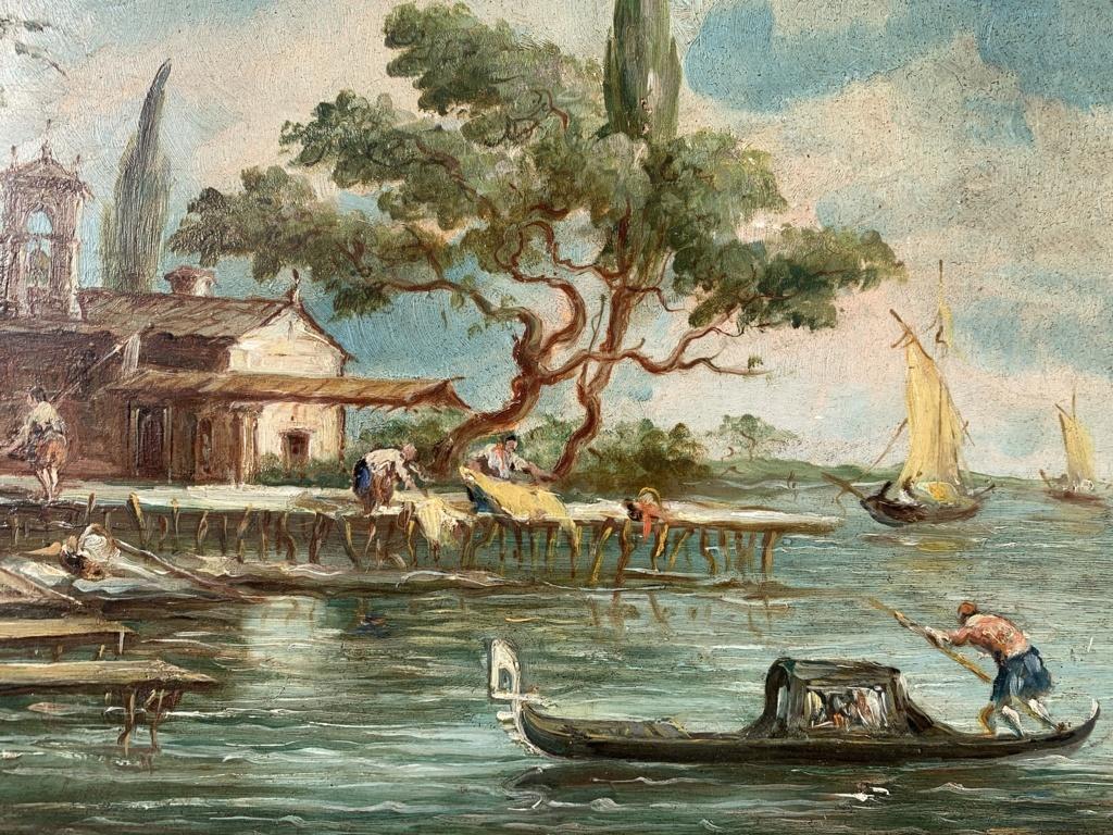 Lucia Ponga (Venice) - Pair of 19th century landscape paintings - Venice view  For Sale 6