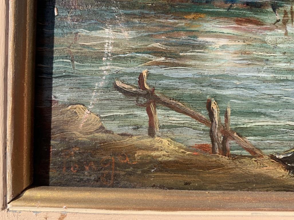 Lucia Ponga (Venetian painter) - 19th century landscape painting - Venice Signed For Sale 1