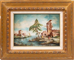 Lucia Ponga (Venetian painter) - 19th century landscape painting - Venice Signed