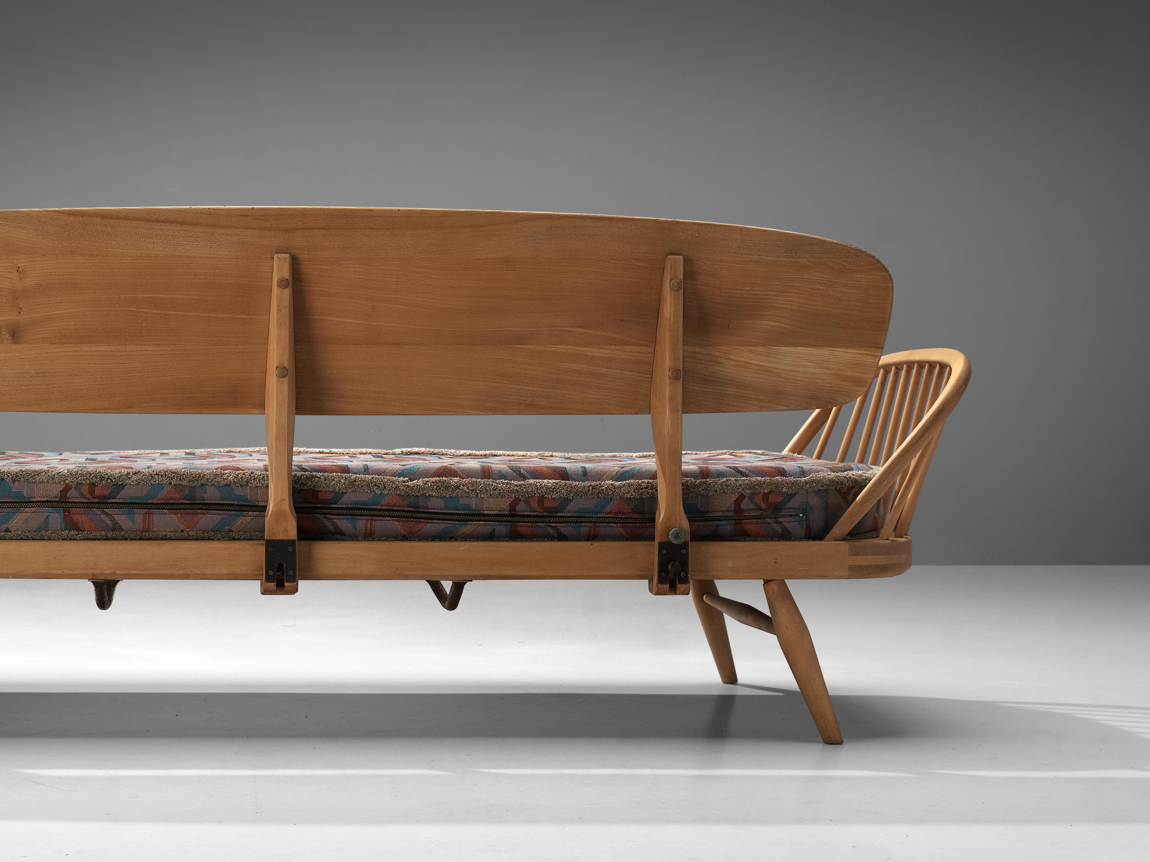 British Lucian Ercolani for Ercol Original Adjustable Sofa Daybed Model ‘355’