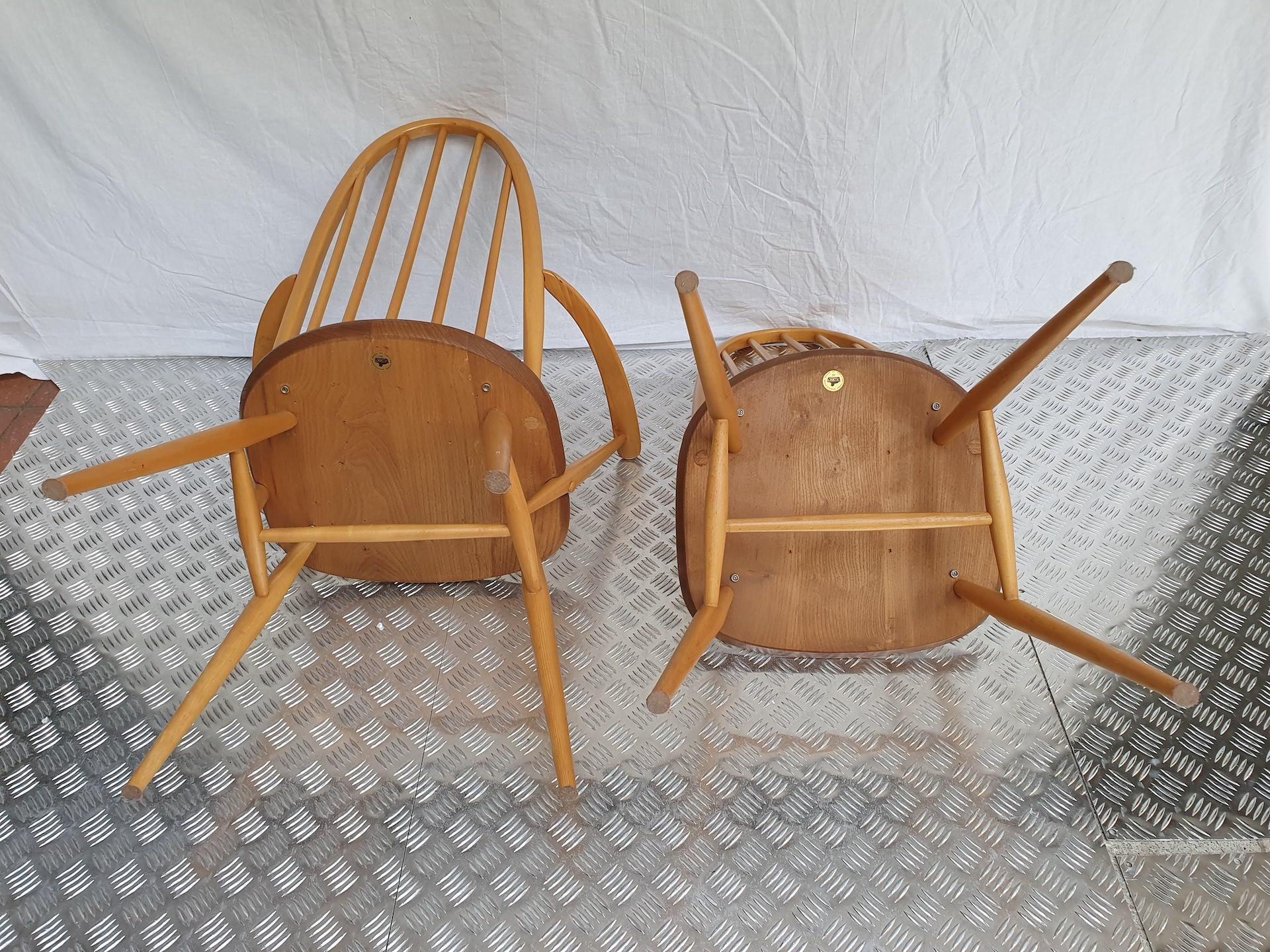 Mid-20th Century Lucian Ercolani, Pair of Armchair and Windsor Chair, Circa 1960