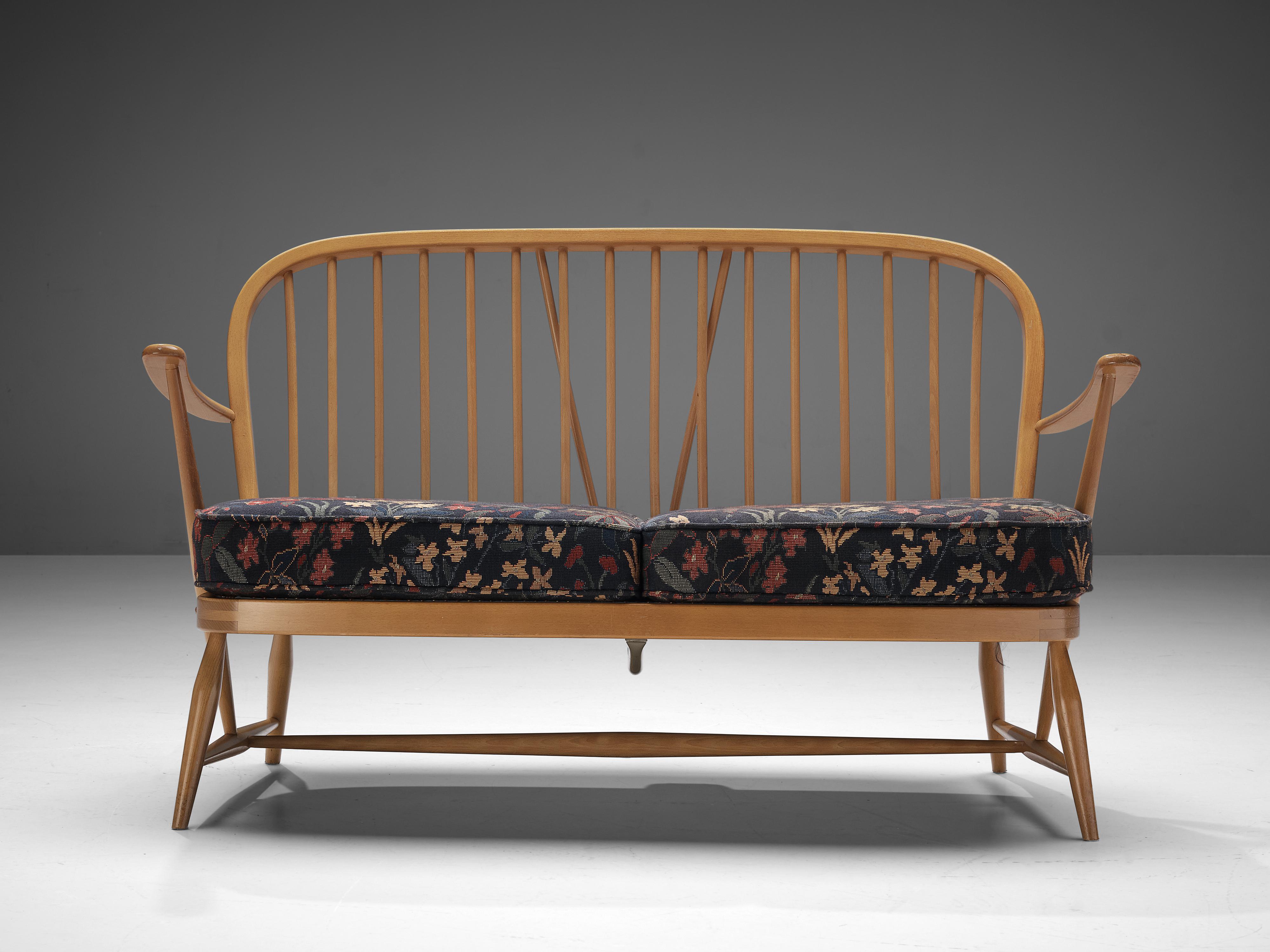 Late 20th Century Lucian Ercolani 'Windsor' Sofa in Flower Upholstery