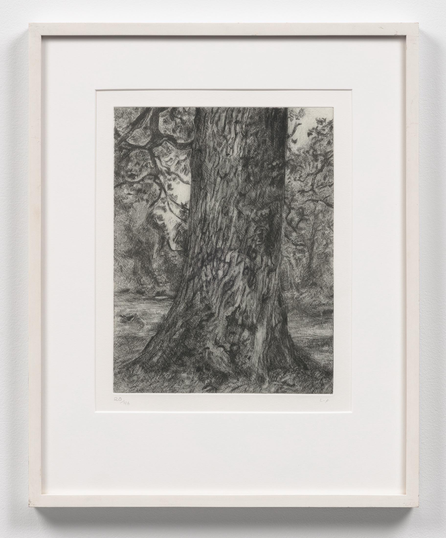 Lucian Freud Landscape Print - After Constable's Elm