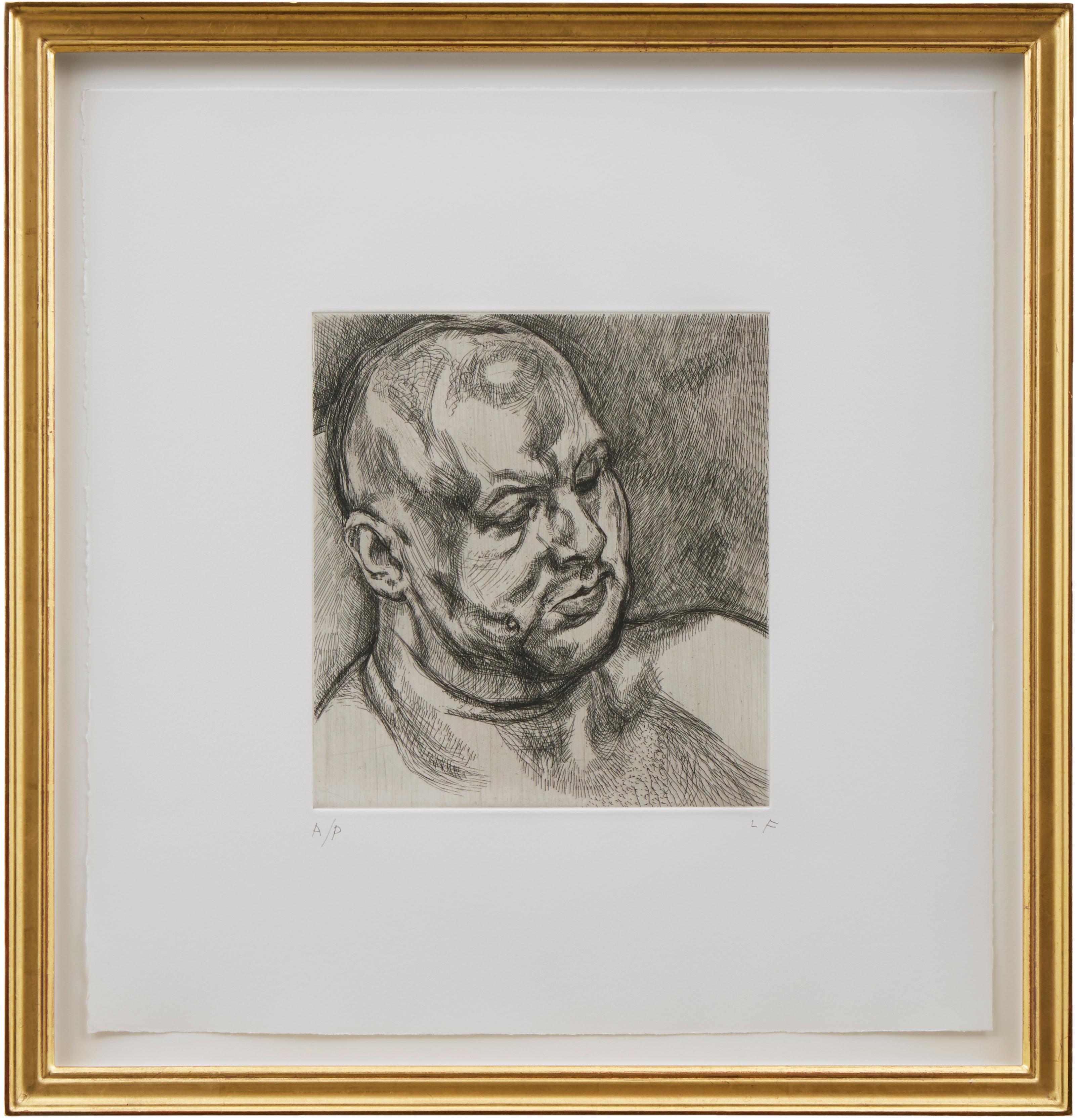 Head of a Man - Print by Lucian Freud