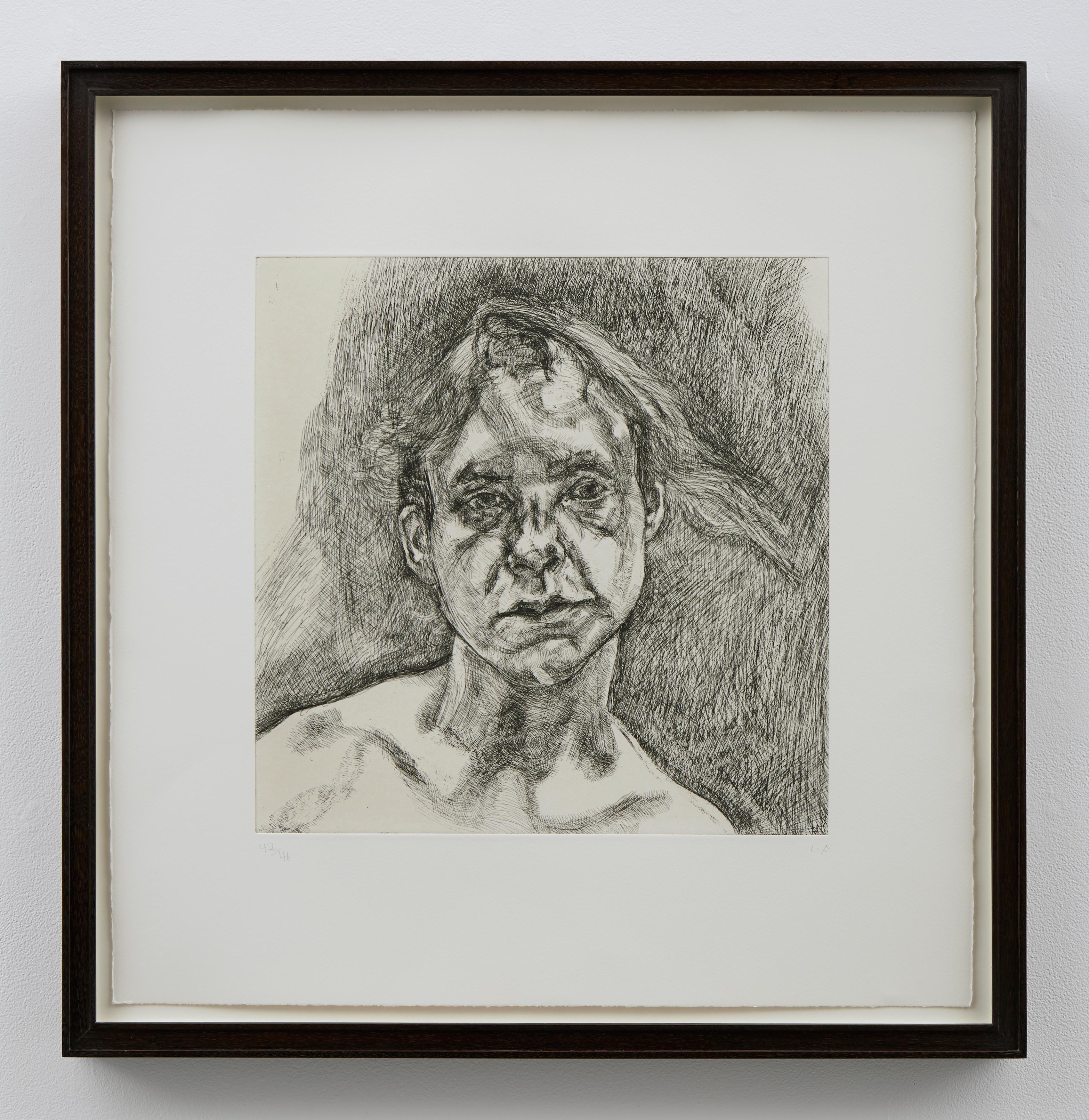 Head of a Naked Girl - Print by Lucian Freud