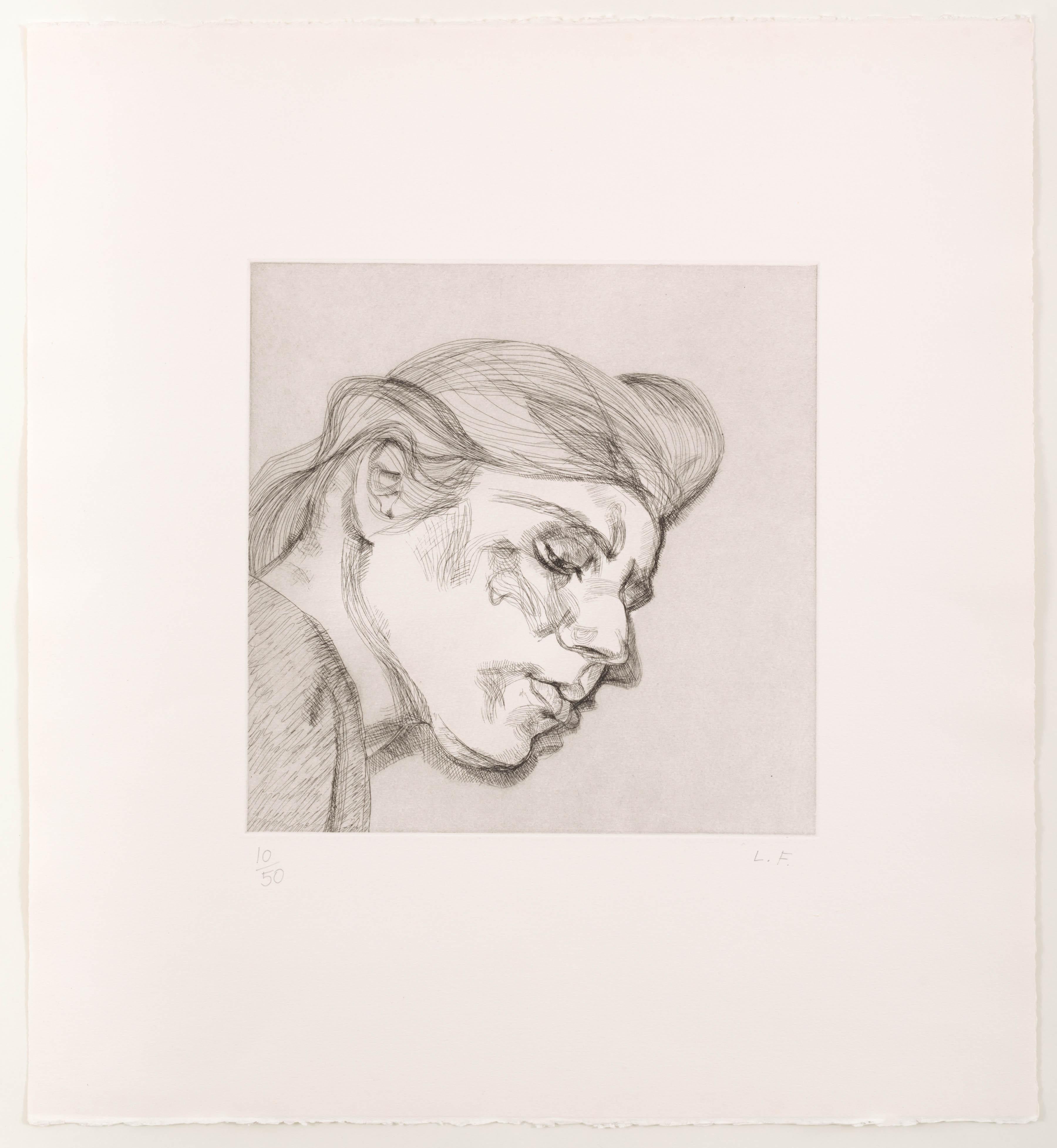 Lucian Freud Figurative Print – Ib