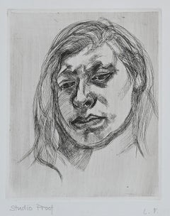 Lucian Freud (1922-2011) - Kopf eines Mädchens II - Radierung auf Papier - 1982