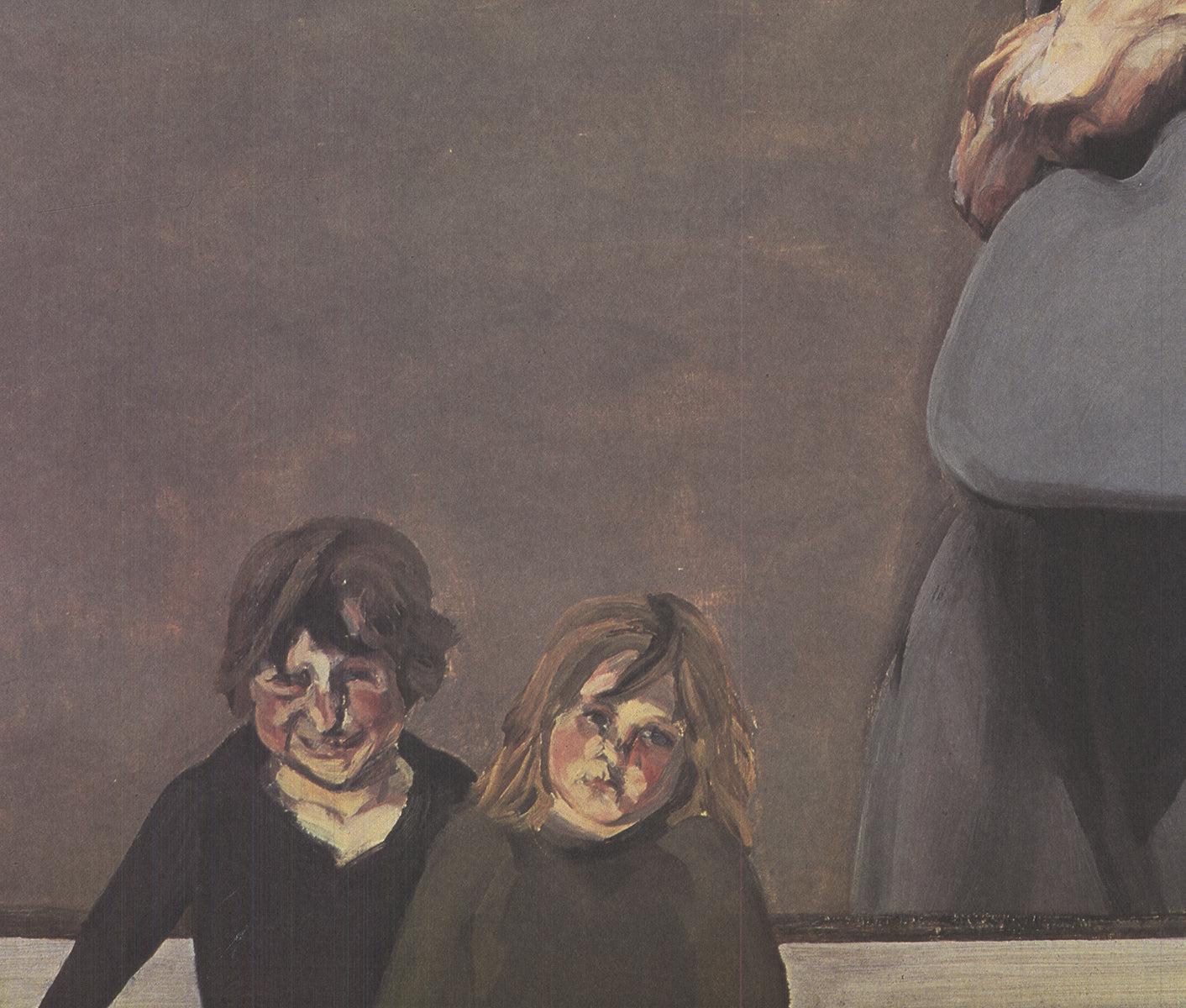 Lucian Freud 'Reflection with Two Children (Self-Portrait)'- Offset Lithograph For Sale 3