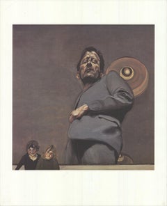 Vintage Lucian Freud 'Reflection with Two Children (Self-Portrait)'- Offset Lithograph