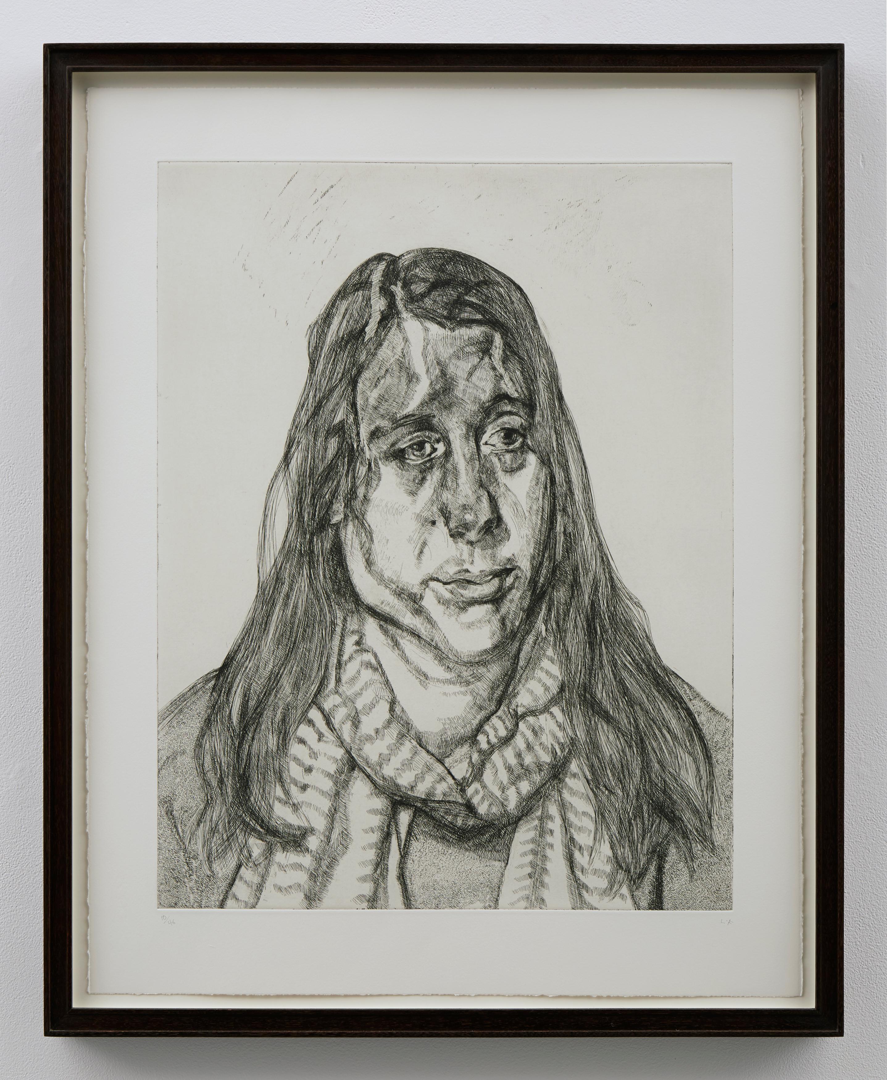 Portrait Kopf – Print von Lucian Freud