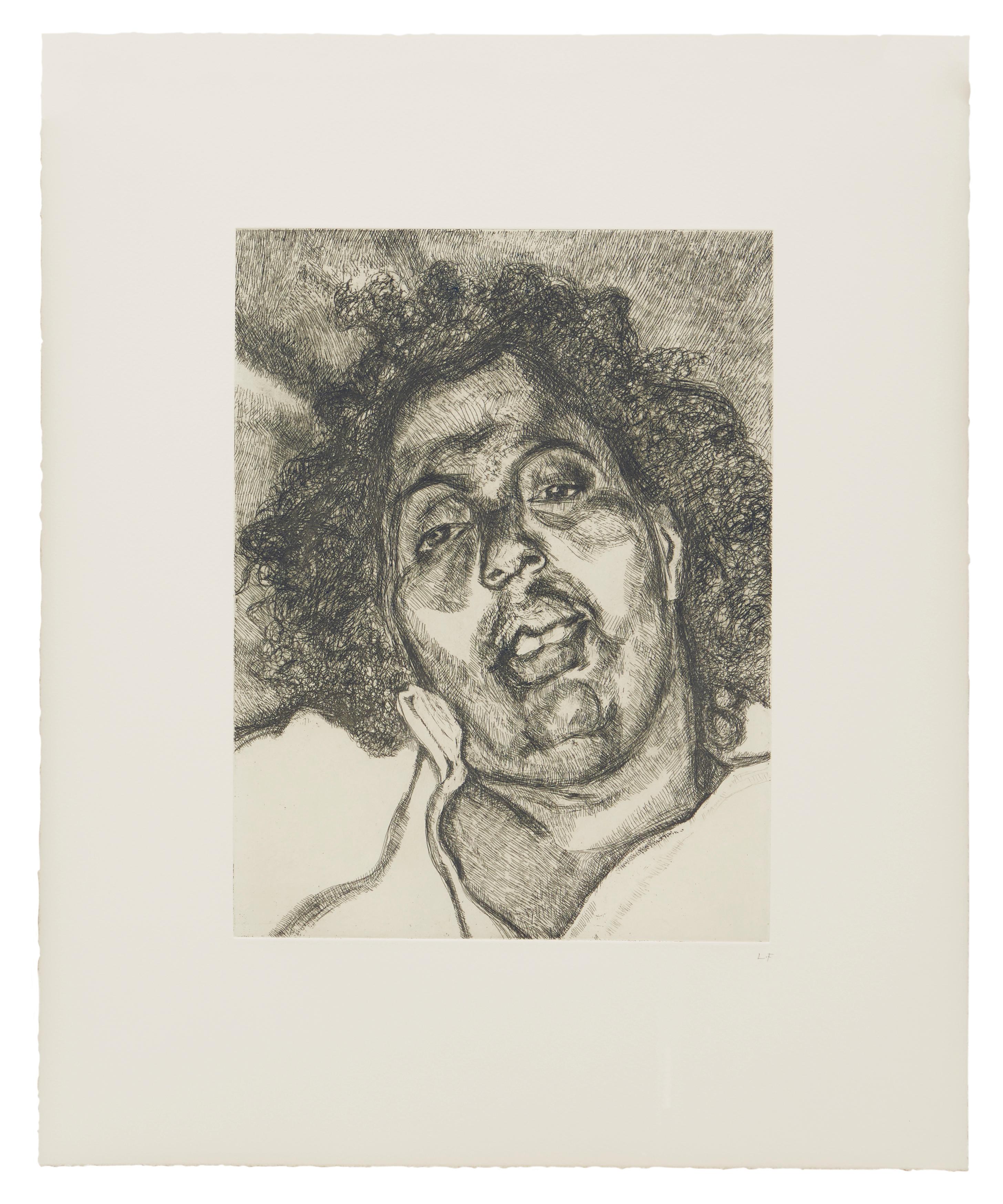 Lucian Freud Figurative Print - Solicitor's Head