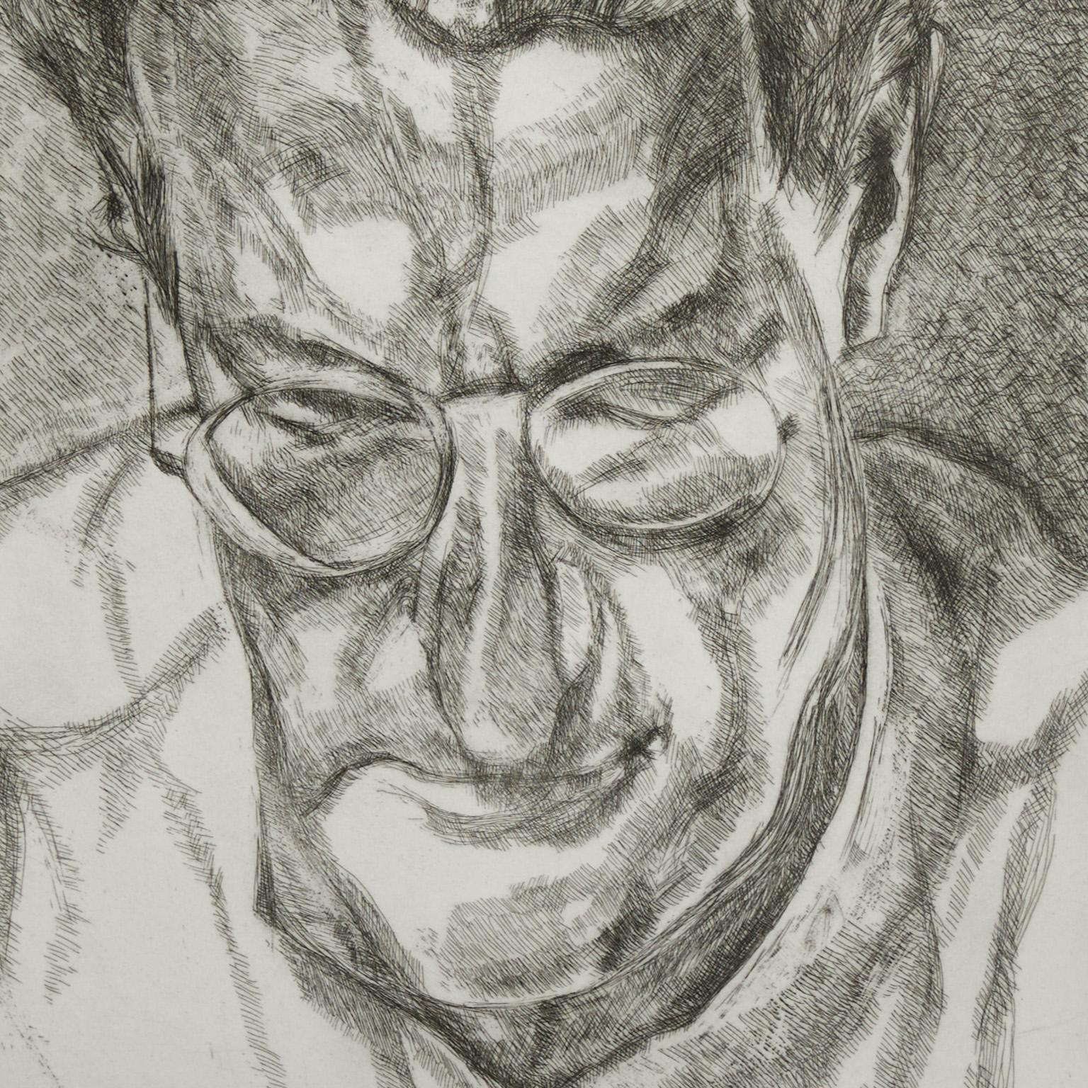 The Painter's Doctor (Expressionismus), Print, von Lucian Freud