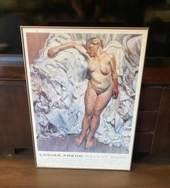 Lucian Freud Framed Vintage Recent Works Exhibition Poster Nudes Portrait Series