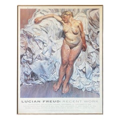 Lucian Freud encadré Vintage Recent Works Exhibition Poster Nudes Portrait Series