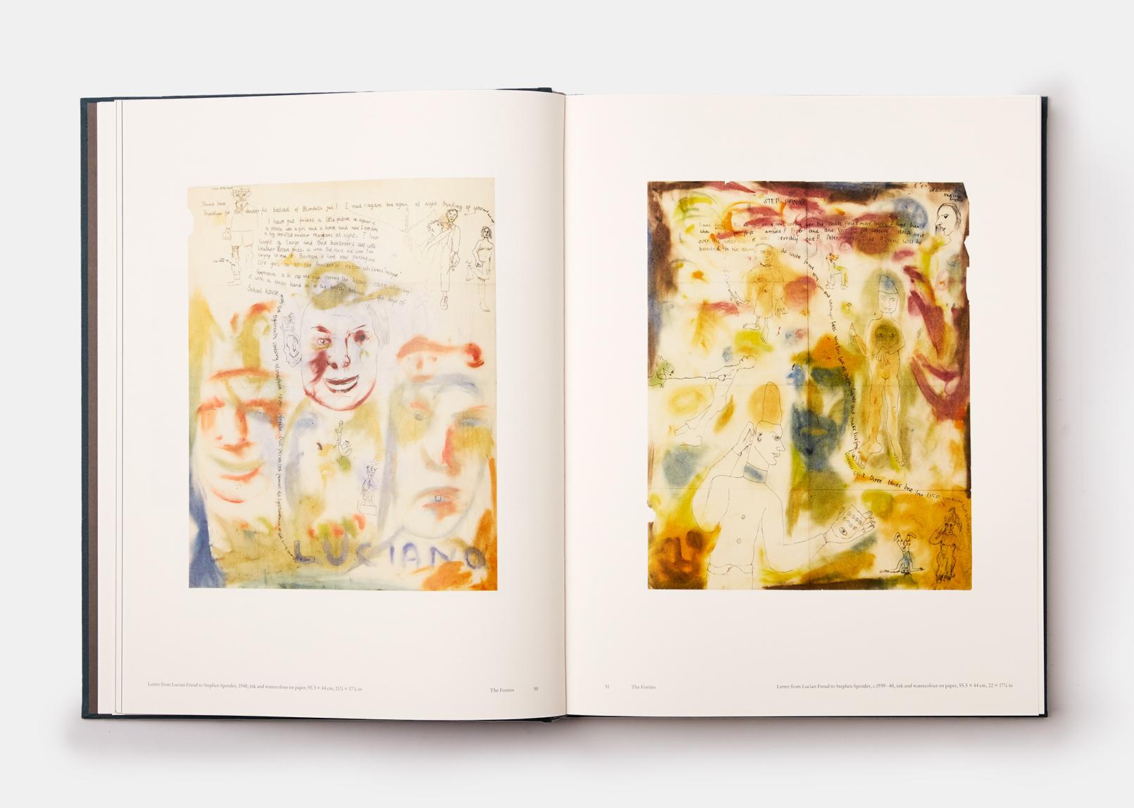 Papier Monographie en deux volumes de Lucian Freud avec étui en vente
