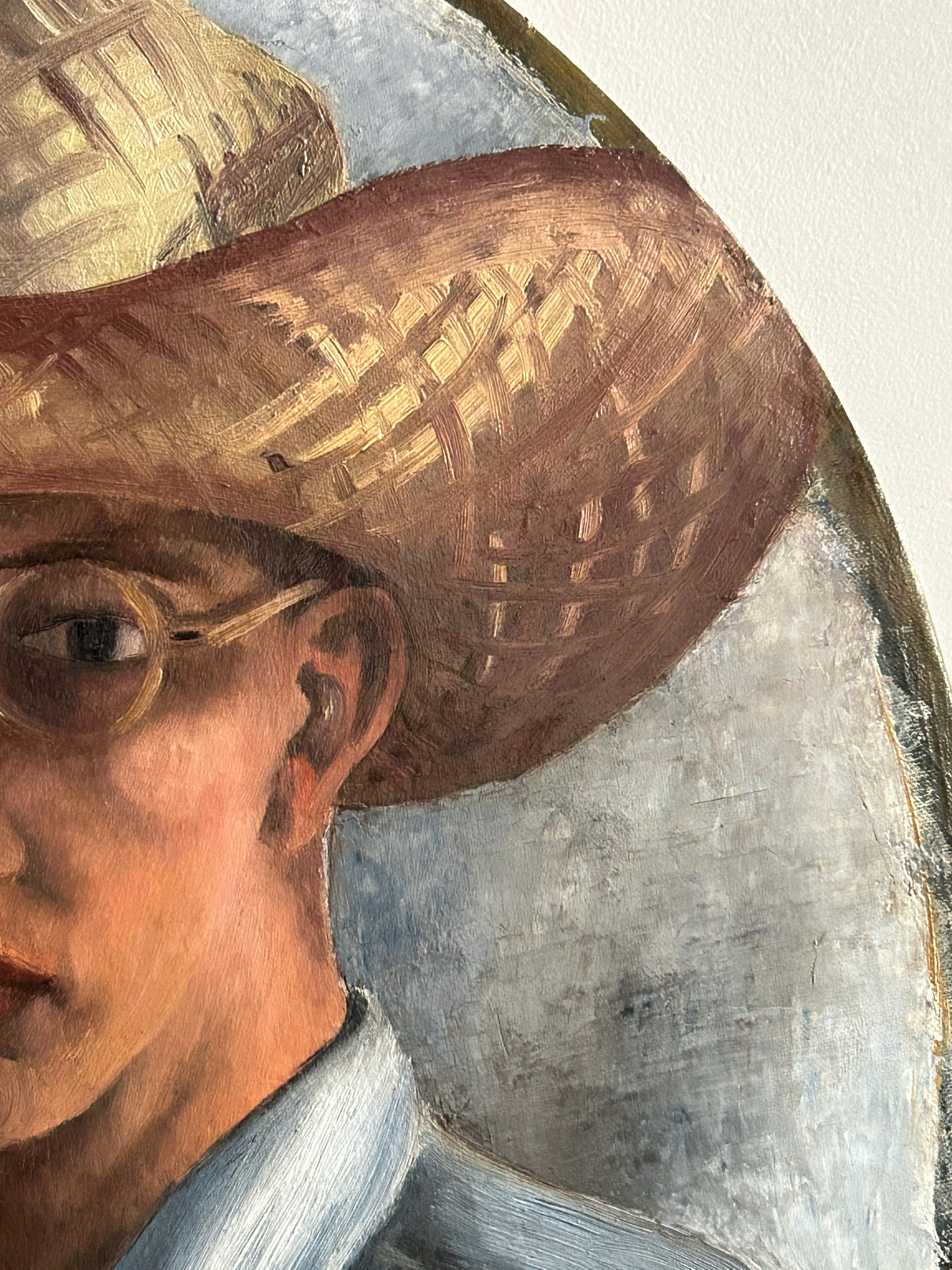 Lucien Mathelin (1905-1981), Self-portrait, 1925, oil on canvas mounted on panel For Sale 2