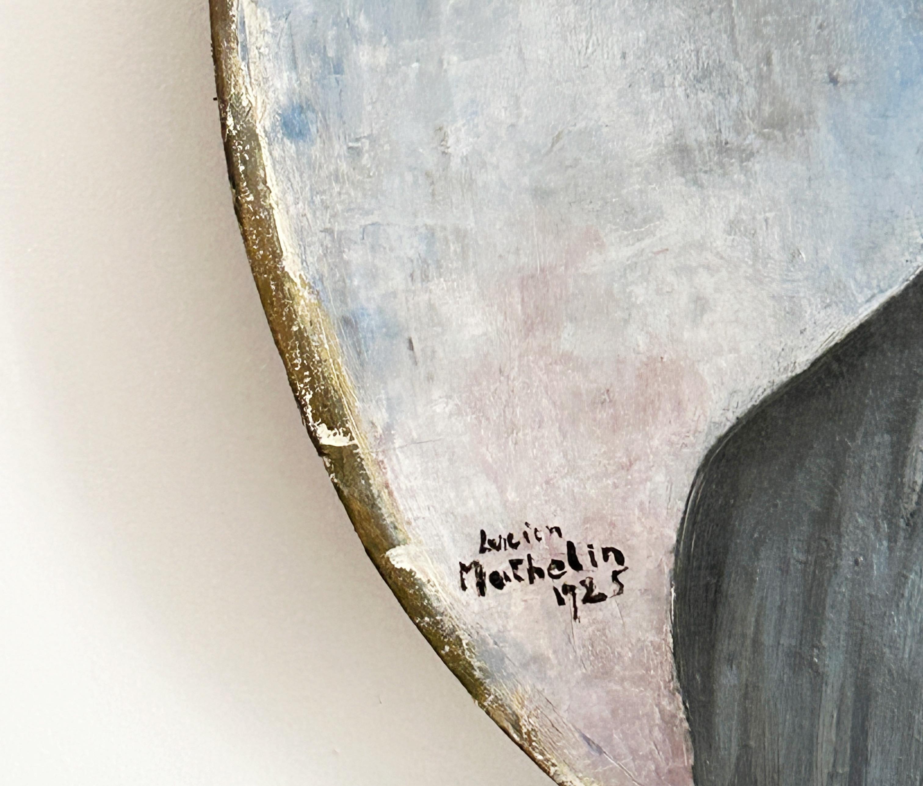 Lucien Mathelin (1905-1981), Self-portrait, 1925, oil on canvas mounted on panel For Sale 3