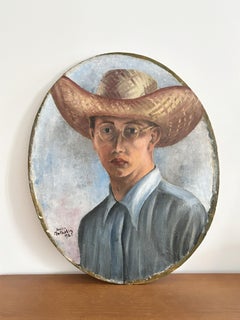 Lucien Mathelin (1905-1981), Self-portrait, 1925, oil on canvas mounted on panel