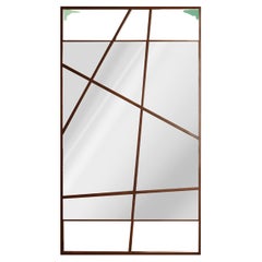 Large Mirror, Dressing Mirror With Walnut Details