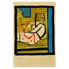 Abstract Composition - Original Painting by Lucian - 20th century