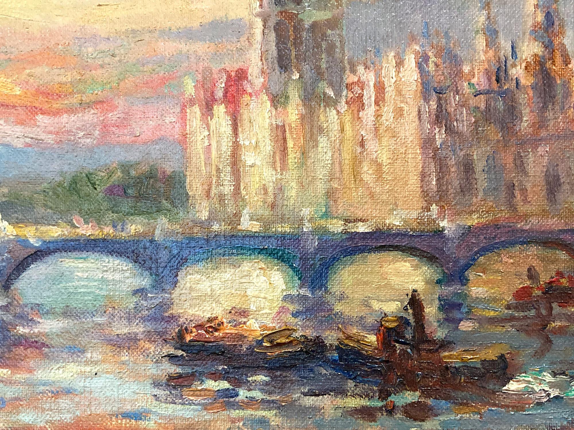 This piece is a pertinent example of Lucian Rampazo most sought after works, depicting the Westminster Abbey. As an Italian Impressionist artist, most of Rampazo's works were produced in the 20th Century, between 1950 - 1990. He was known for his