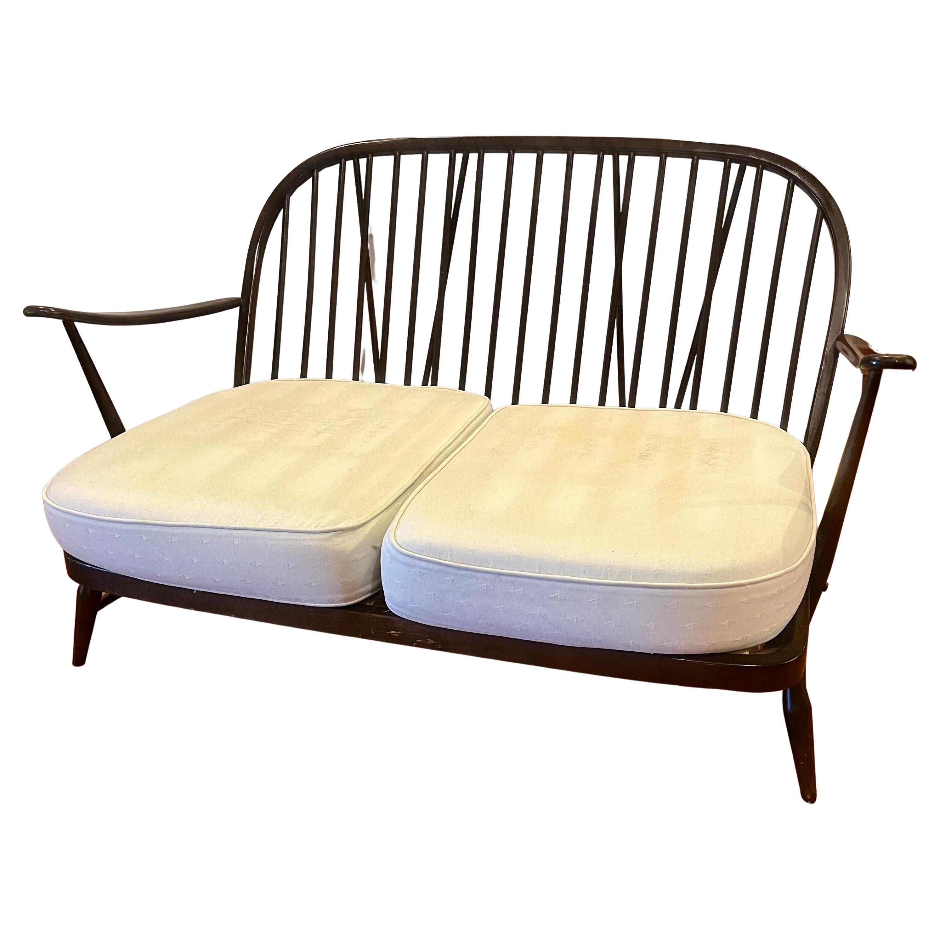 Walnut Lucian Randolph Ercolani Designed “Windsor” Setee for Ercol, England, 1950's For Sale